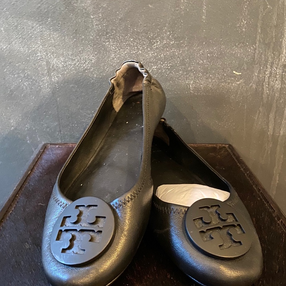 Tory Burch Black Flats